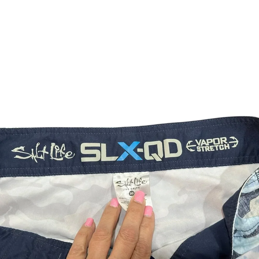 Salt Life SLX-QD Vapor Stretch Board Shorts Swim‎ Trunks Size 30  Summer Beach